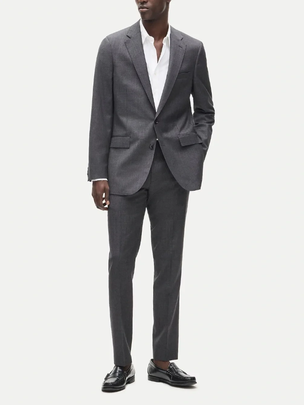 J. Crew Ludlow Slim Fit Suit Jacket & Pants Italian Wool Charcoal Size 38R 32